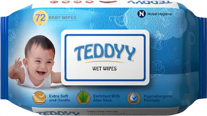 WET WIPES TEDDY 72 NO